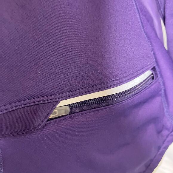 Nike Dri-Fit Full Zip Running Jacket Purple Lime M Reflective Pockets 384423-535 - Picture 13 of 16